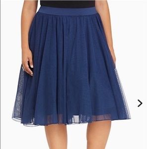 Torrid blue tulle midi skirt sz 2